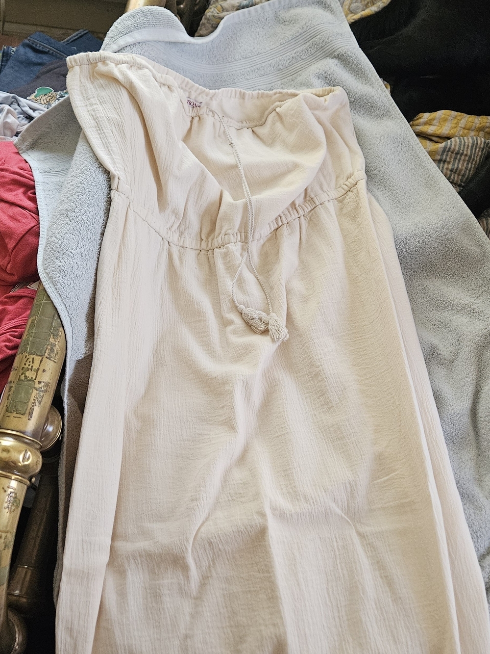 Merona Cream Elastic Waist Maxi Skirt